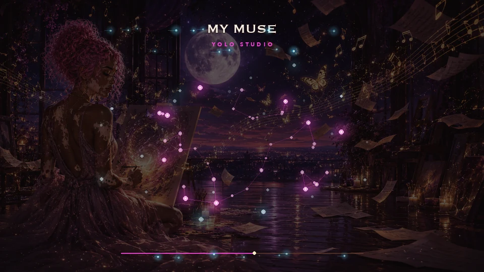 Clean branded music visualizer without software watermark